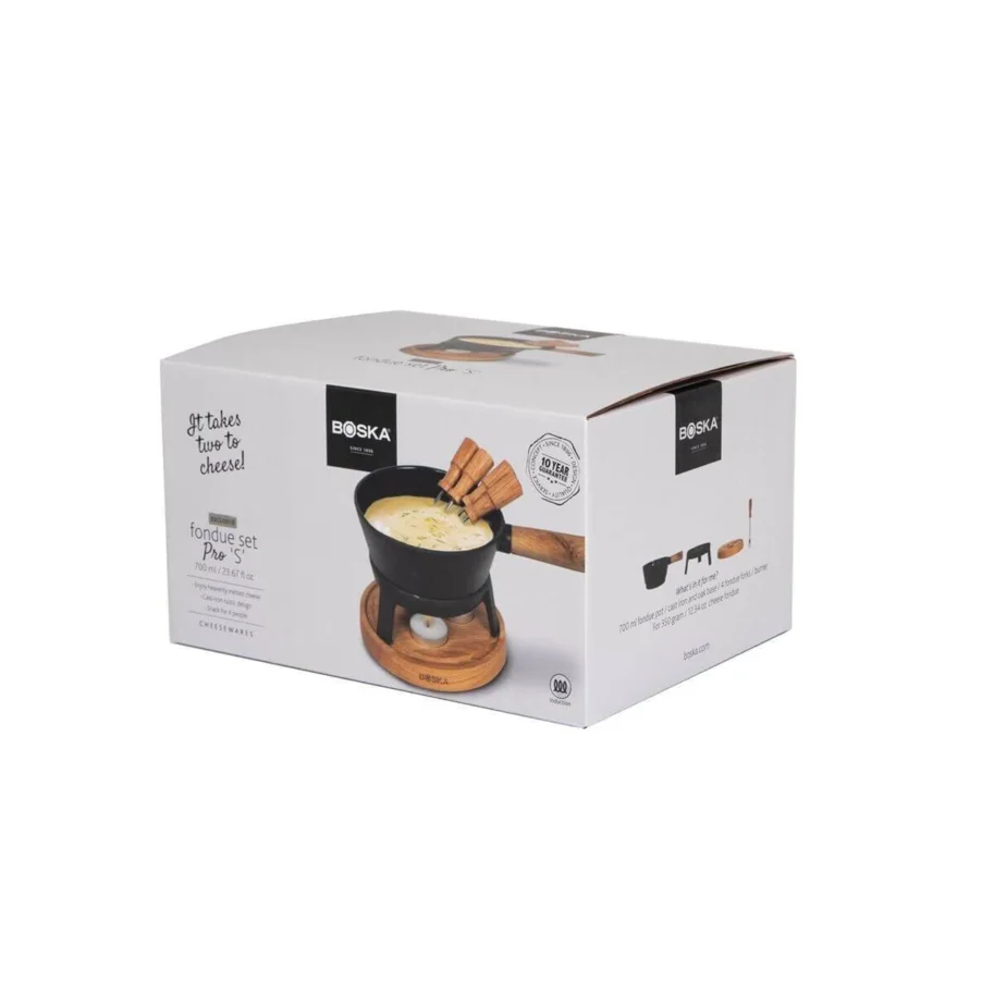 Fondueset Pro S Europäisches Eichenholz Gusseisen 0.7lt