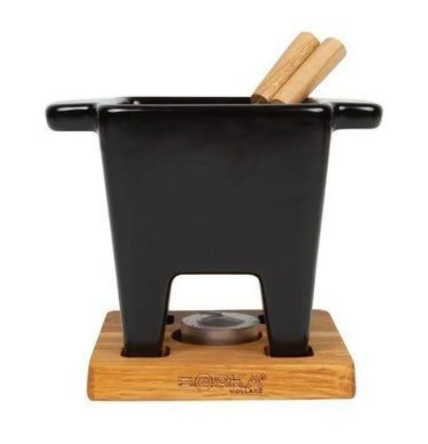 Tapas F. Nero schwarz Edelst./ Holz/ Steing. 133x133x136