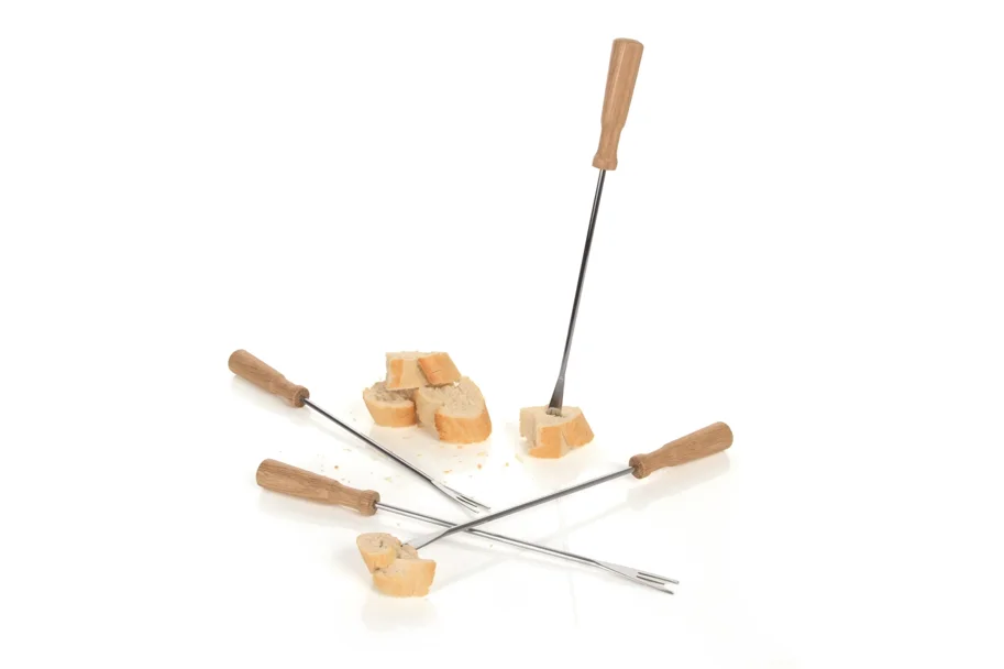 Fonduegabeln Oslo braun Edelstahl Holz 285mm