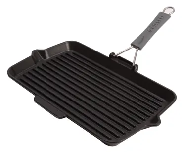 Grillpfanne schwarz rechteckig, 34x21cm