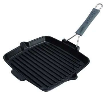 Grillpfanne schwarz quadratisch, 24x24cm