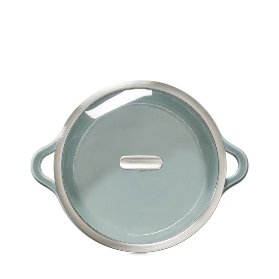 Bombance Induktionskasserolle D29cm wolkengrau Glasdeckel