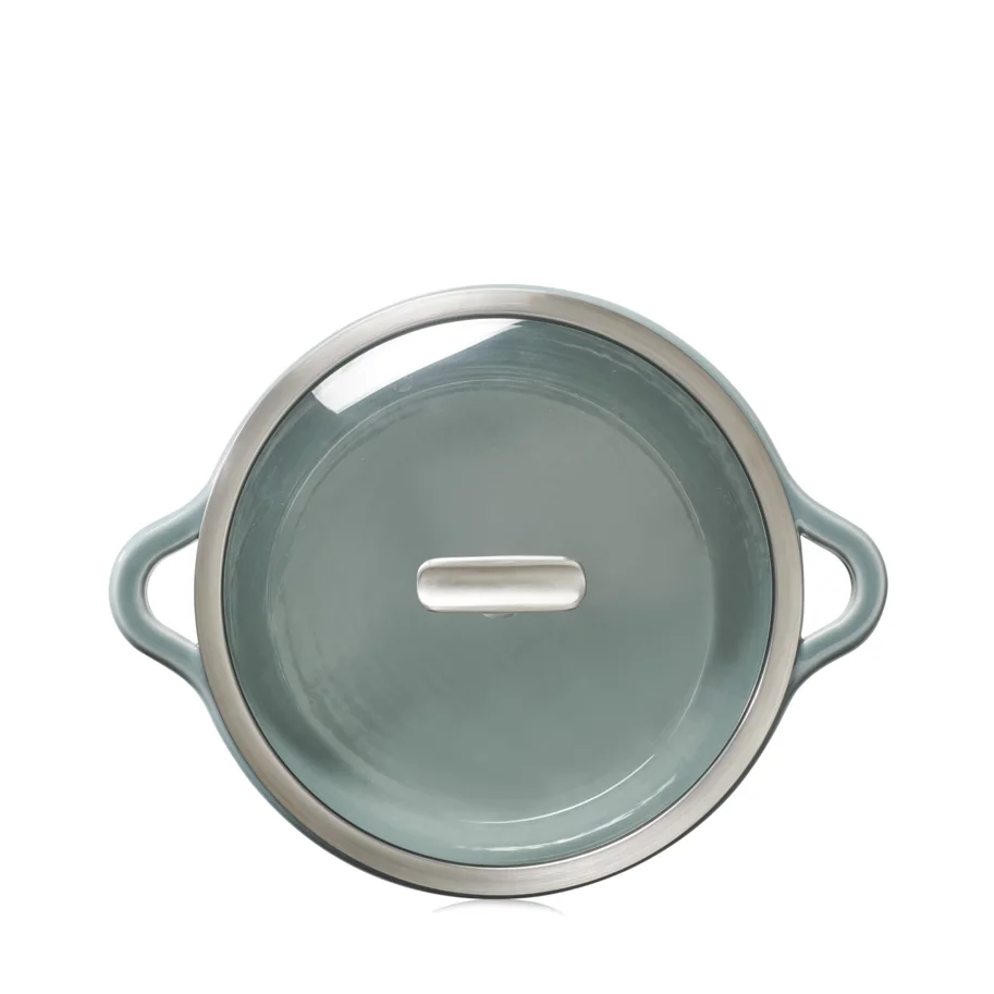 Bombance Induktionskasserolle D26cm wolkengrau Glasdeckel