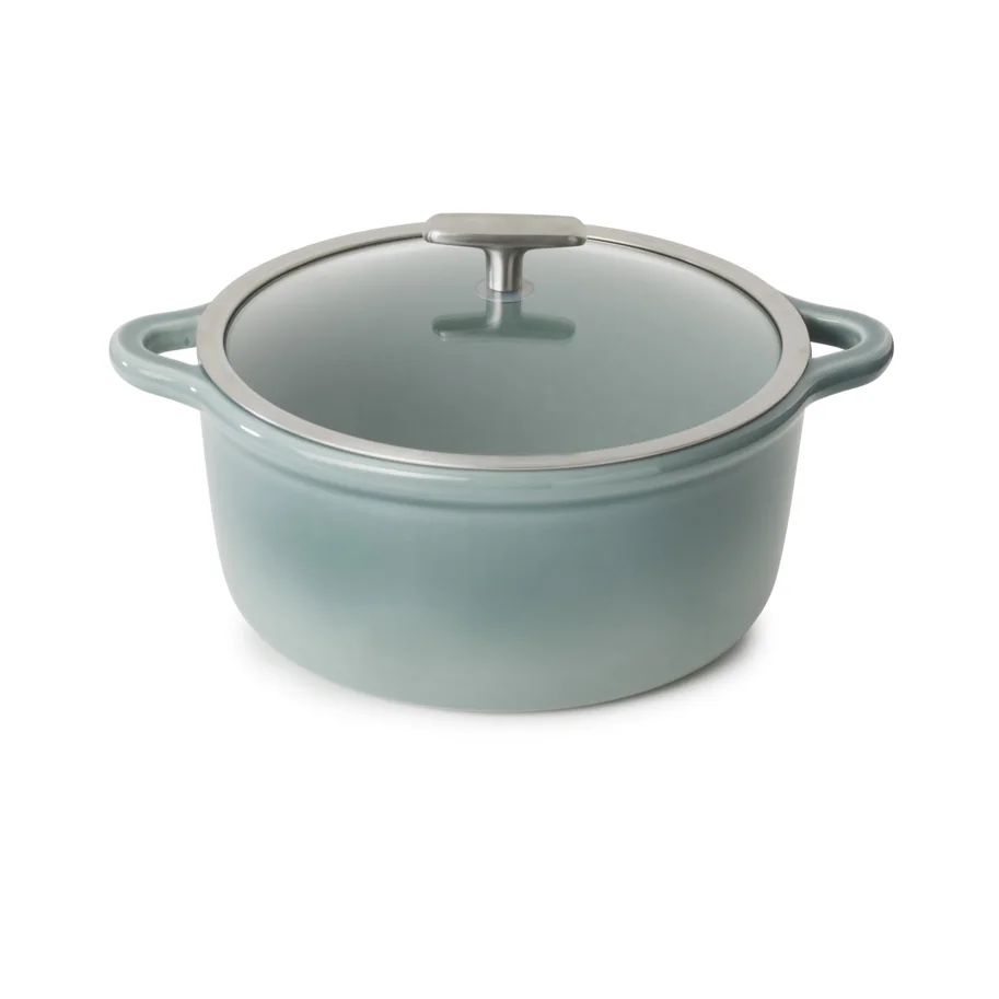 Bombance Induktionskasserolle D26cm wolkengrau Glasdeckel