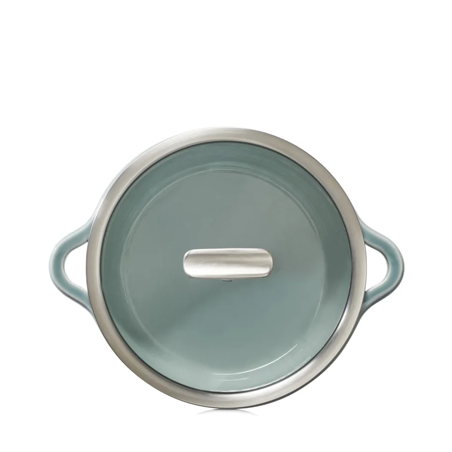 Bombance Induktionskasserolle D22cm wolkengrau Glasdeckel