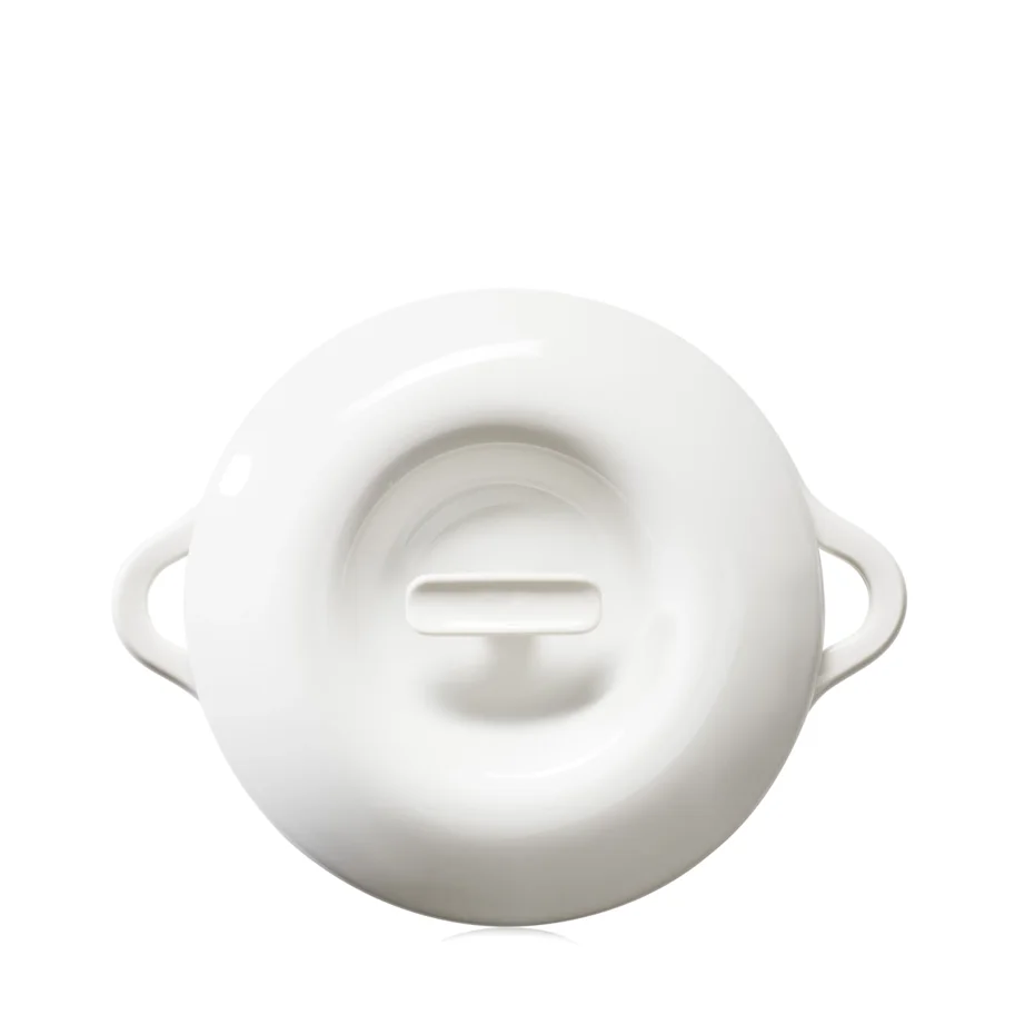 Bombance Ofenkasserolle D22cm alabaster weiss mit Deckel