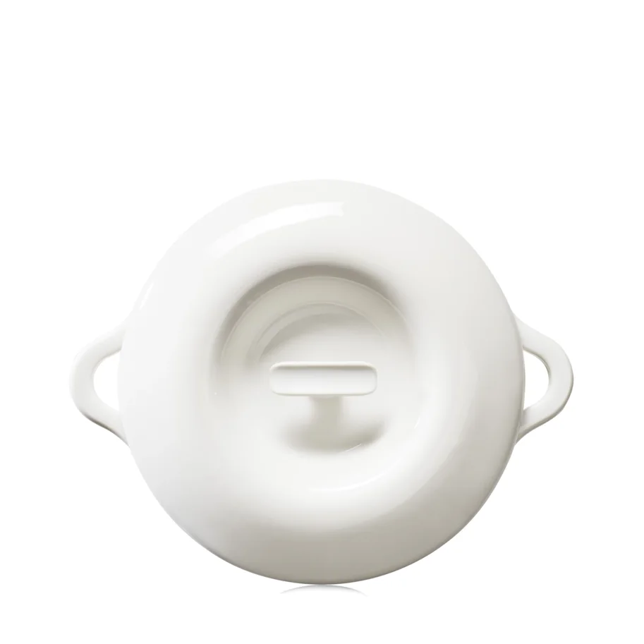 Bombance Ofenkasserolle D26cm alabaster weiss mit Deckel