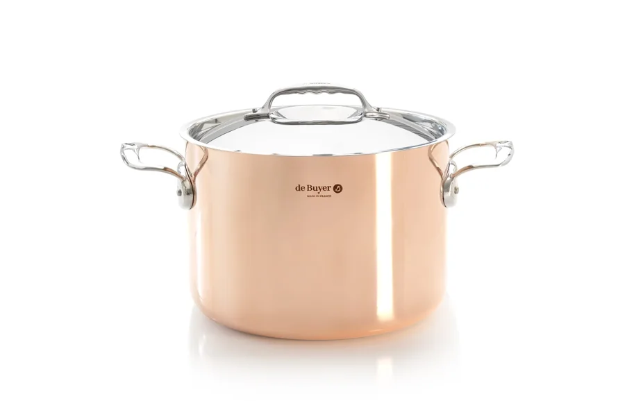 PRIMA MATERA Kocht. hoch Kupfer/Edelst.D:24cm Deckel Induk.