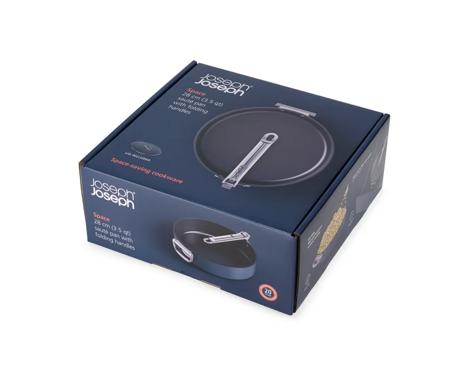 Space Stielkasserolle D28cm Griff klappbar mit Deckel