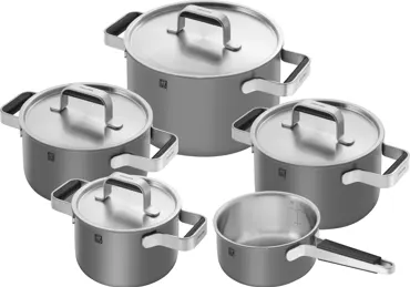 5tlg. Pure Kochgeschirrset Grau