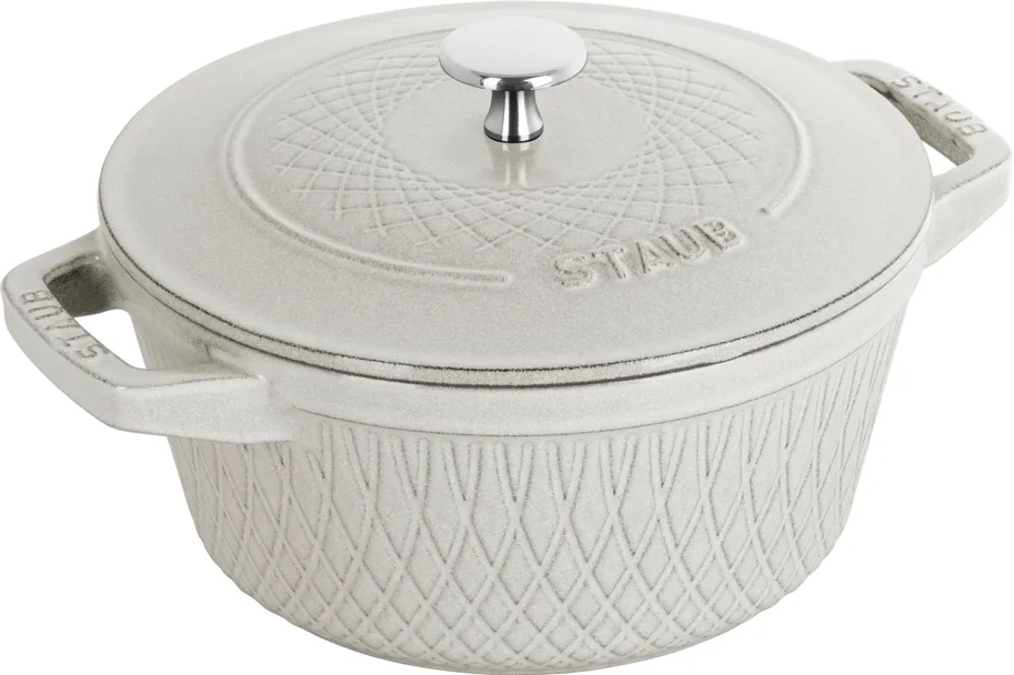 Twisted Cocotte 20cm, rund, Weisser Trüffel, Gusseisen 2.29