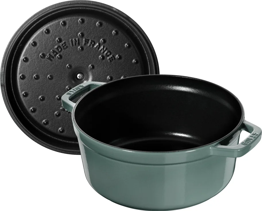 Cocotte 24cm, rund, Eucalyptus, Gusseisen 3.7l