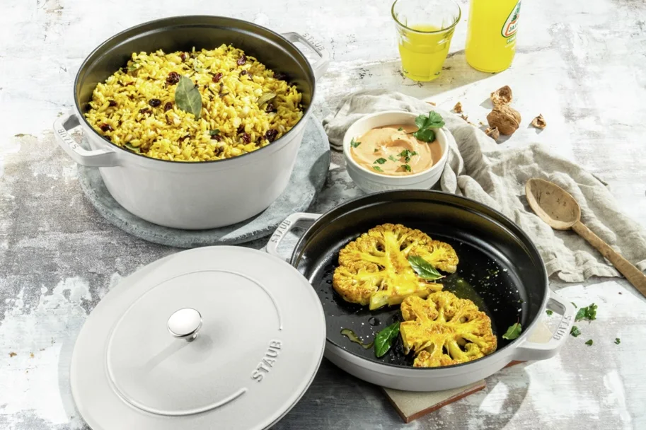 Cocotte 3tlg. 24cm, rund, Weisser Trüffel, stackable