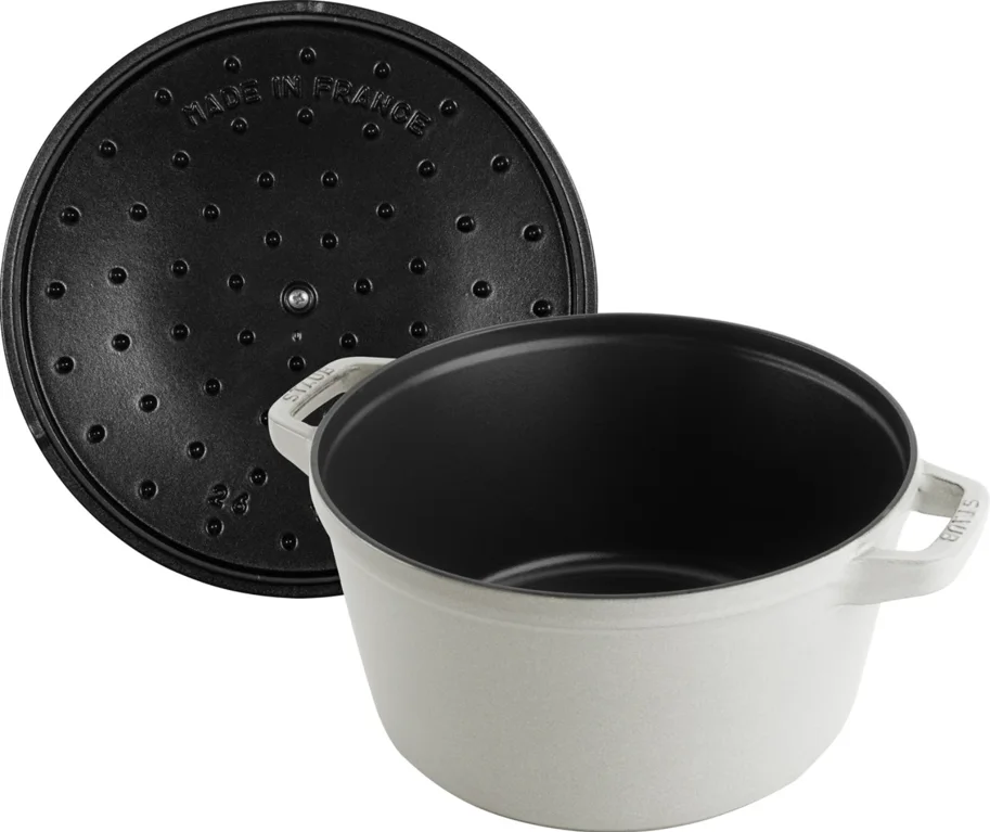 Cocotte 4tlg. 24cm, rund, Weisser Trüffel, stackable
