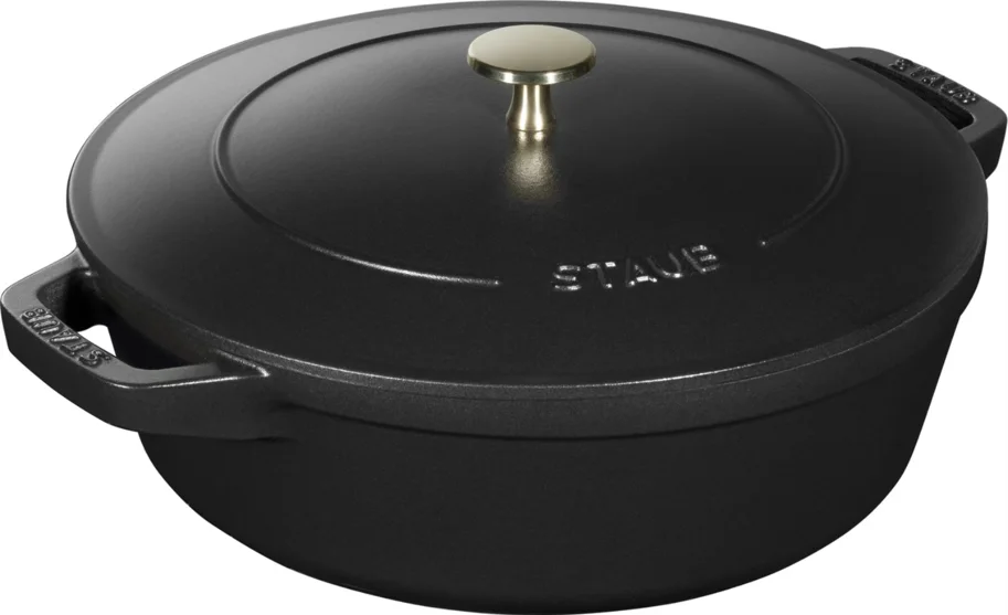 Cocotte 4tlg. 24cm, rund, Schwarz, stackable