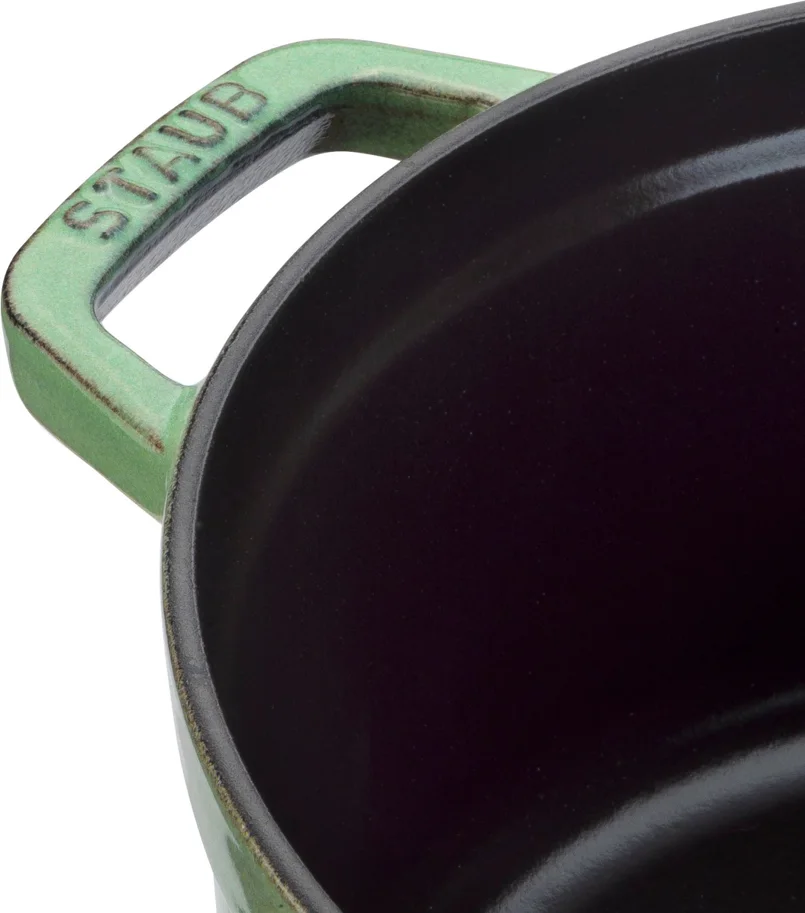 Cocotte 22cm, rund, Salbei, Gusseisen 2.6l