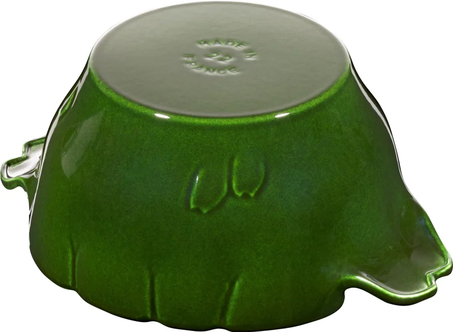 Cocotte 22cm, Artischocke, Basilikum-Grün, Gusseisen 3l