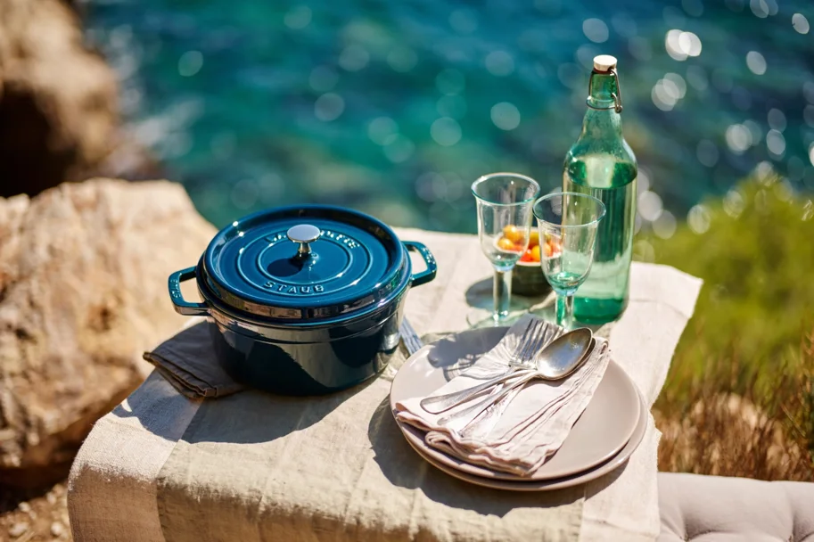 Cocotte 28cm, rund, La Mer, Gusseisen 6.7l