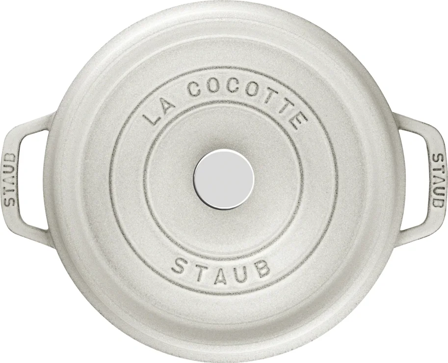 Cocotte 24cm, rund, Weisser Trüffel, Gusseisen 3.7l