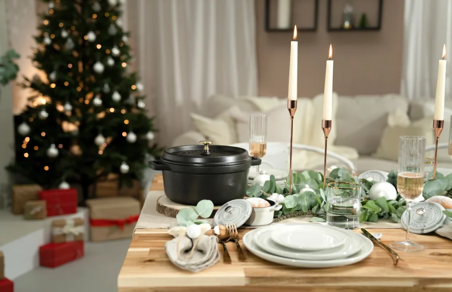 Cocotte 22cm, rund, Schwarz, Gusseisen 2.6l