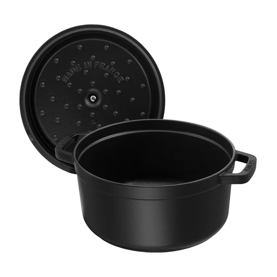 Cocotte 26cm, rund, Schwarz, Gusseisen 5.25l