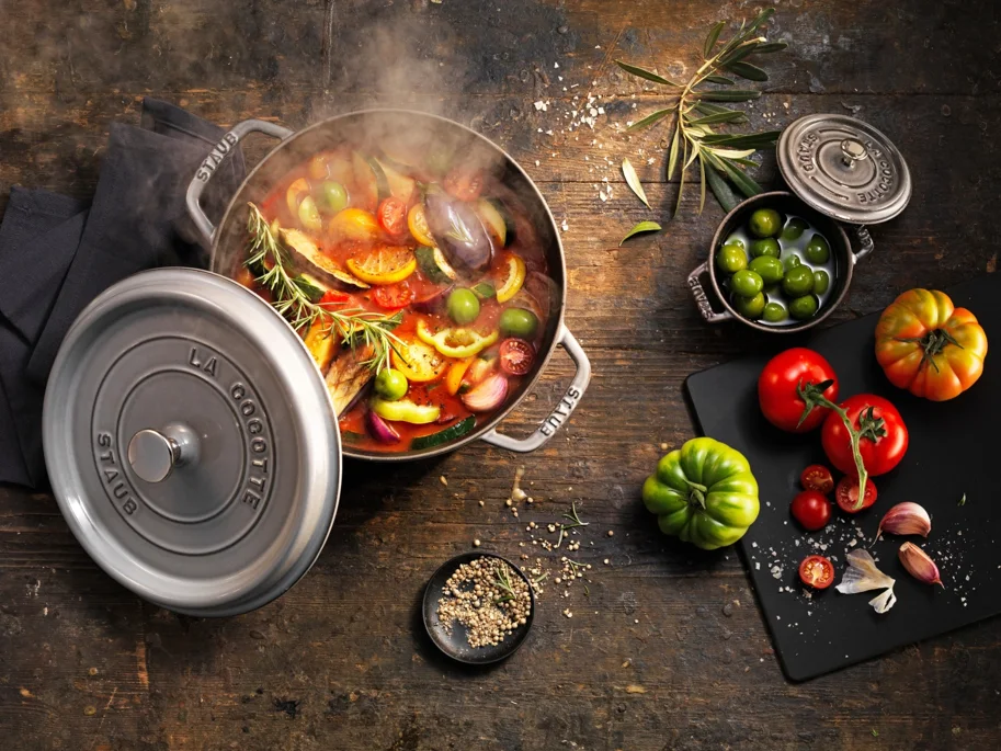 Cocotte 28cm, rund, Graphit-Grau, Gusseisen 6.7l