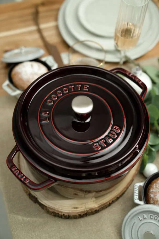 Cocotte 28cm, rund, Grenadine-Rot, Gusseisen 6.7l