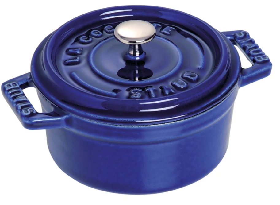 Cocotte 24cm, rund, Dunkelblau, Gusseisen 3.7l