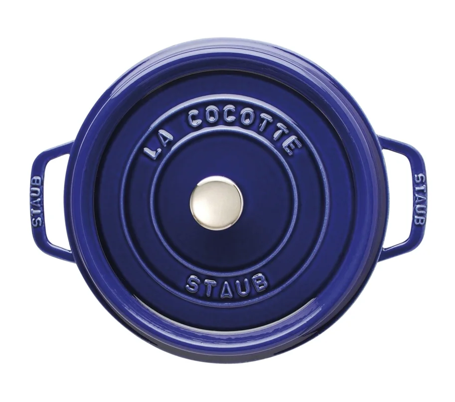 Cocotte 24cm, rund, Dunkelblau, Gusseisen 3.7l