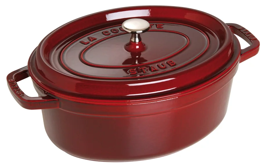 Cocotte 33cm, oval, Grenadine-Rot, Gusseisen 6.7l
