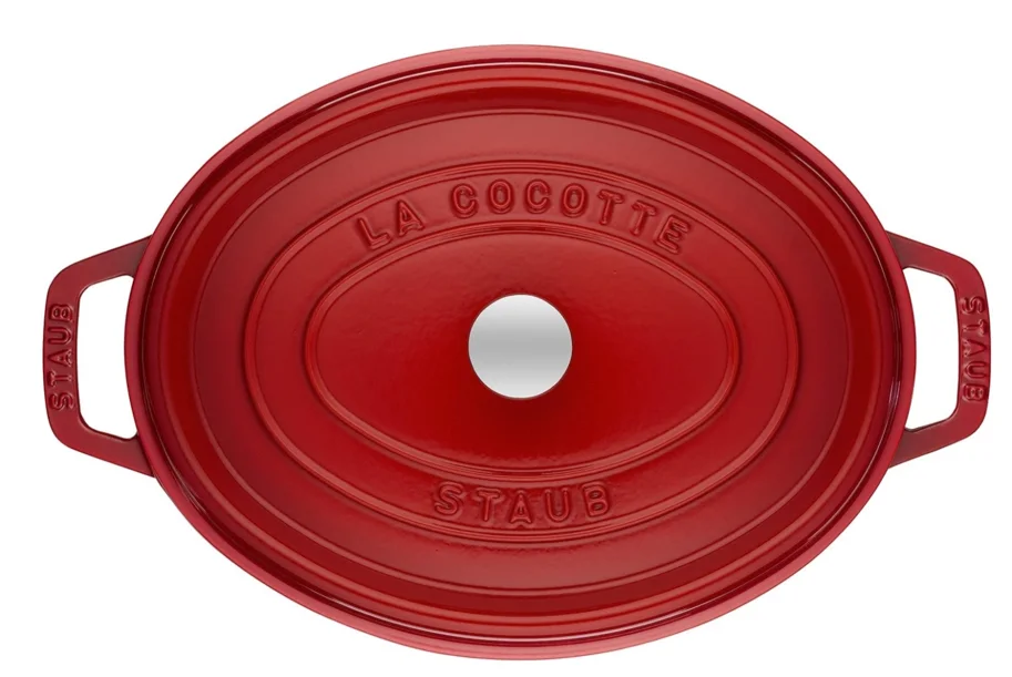 Cocotte 31cm, oval, Kirsch-Rot, Gusseisen 5.5l