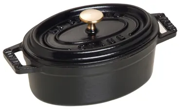 Cocotte 27cm, oval, Schwarz, Gusseisen 3.2l