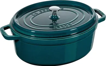Cocotte 33cm, oval, La Mer, Gusseisen 6.7l