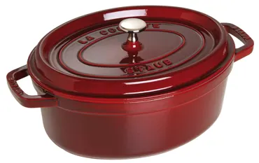 Cocotte 29cm, oval, Grenadine-Rot, Gusseisen 4.2l