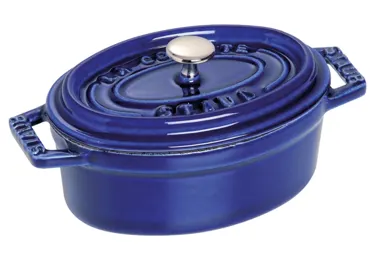 Cocotte 33cm, oval, Dunkelblau, Gusseisen 6.7l