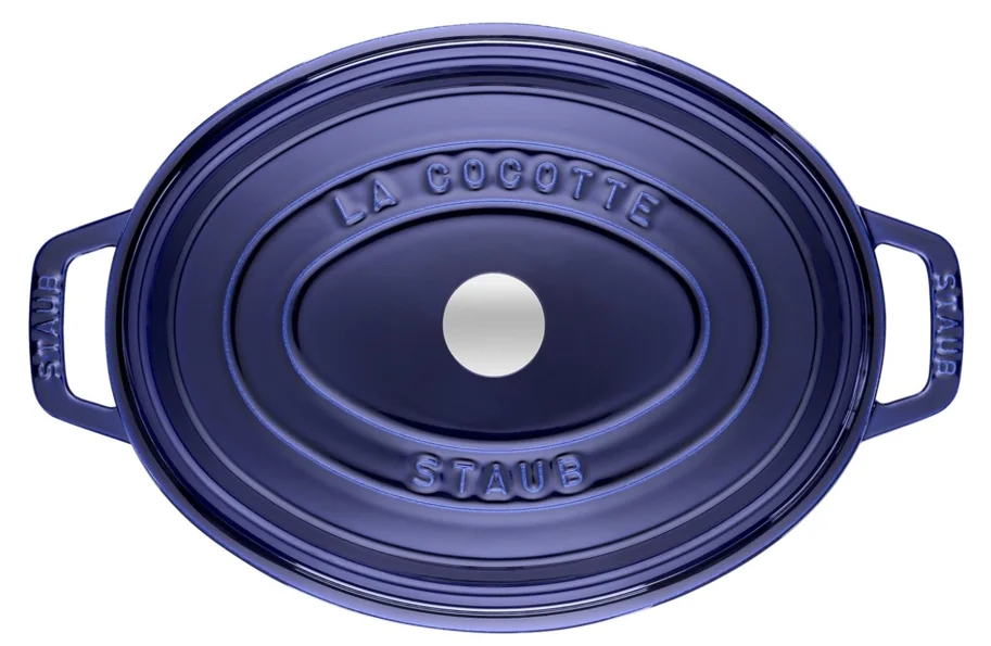 Cocotte 33cm, oval, Dunkelblau, Gusseisen 6.7l