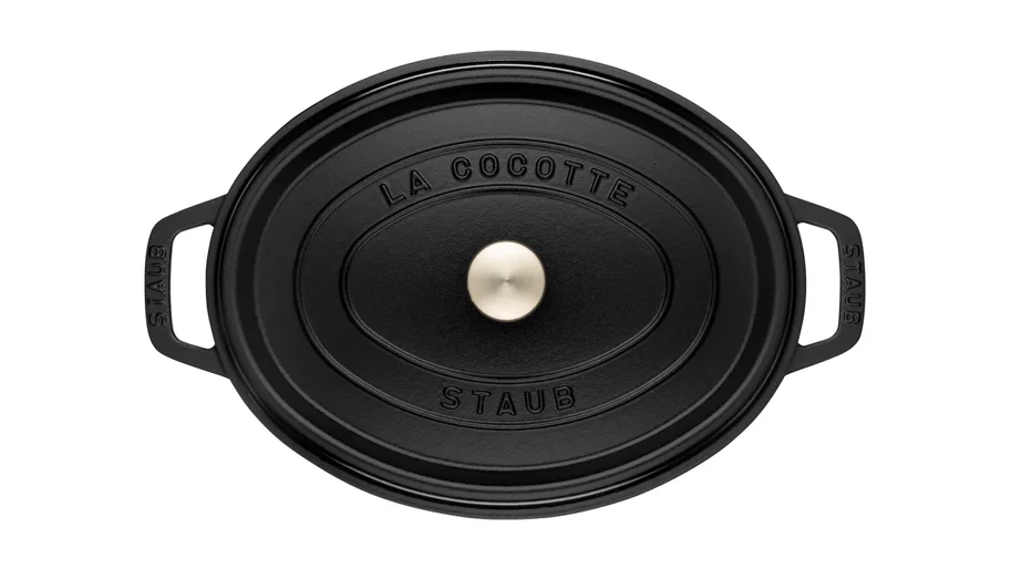 Cocotte 31cm, oval, Schwarz, Gusseisen 5.5l