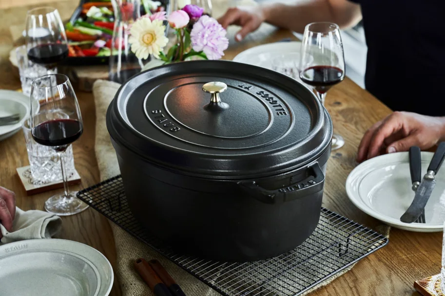 Cocotte 41cm, oval, Schwarz, Gusseisen 12.0l