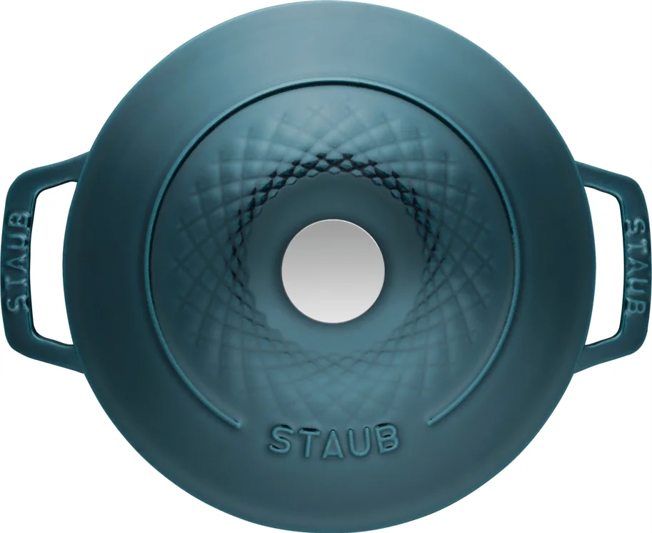 Twisted Cocotte 24cm, rund, La Mer, Gusseisen 3.7l