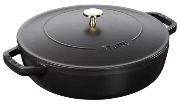 Schmorpfanne Chistera 28cm, Schwarz, Gusseisen