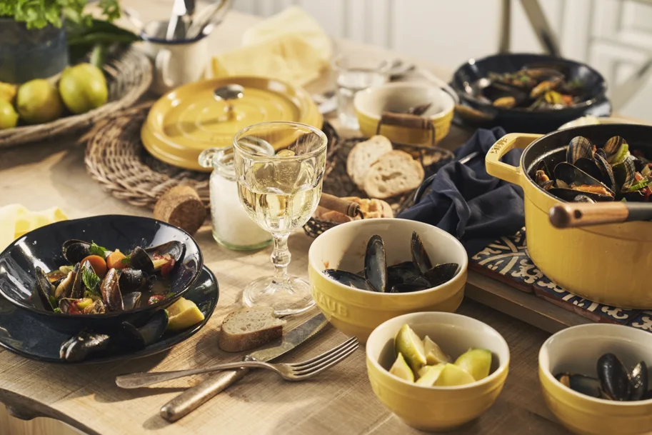 Cocotte 24cm, rund, Citron, Gusseisen 3.7l