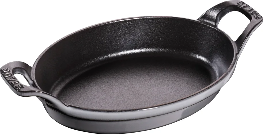 Auflaufform 21cm, oval, Graphit-Grau, Gusseisen