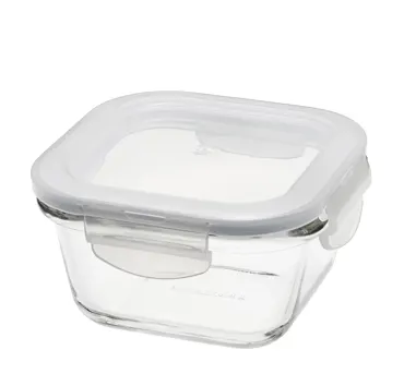 Ofenglasbehälter mit Deckel quadratisch 0.3l 12x12x6.5cm