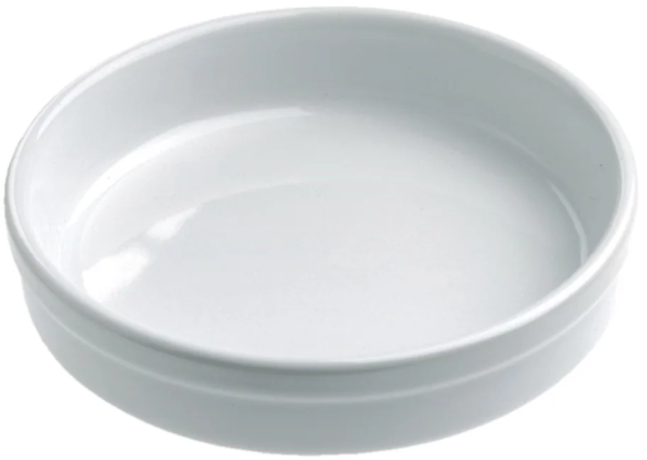Katalanische Auflaufform, 16cl, Ø 14cm, H:2.5cm, weiss