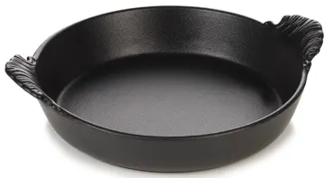 Gratinschüsssel rund mit Griffen, Ø18cm, gusseisen-optik