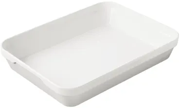 Auflaufform rechteckig tief, 34.5x26x6.5cm, weiss