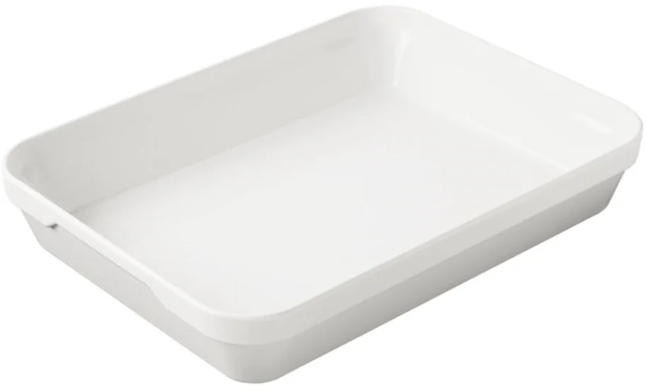 Auflaufform rechteckig tief, 34.5x26x6.5cm, weiss