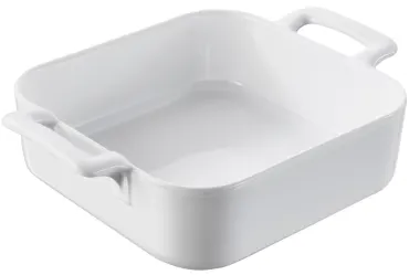 Auflaufform quadratisch tief, 20cm, weiss