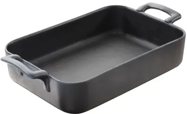 Auflaufform rechteckig, 26cm, gusseisen-optik