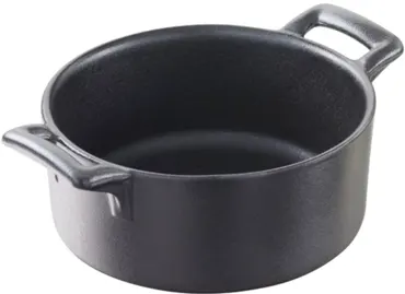 Ramequin mit Griffen, Ø9.4cm, gusseisen-optik